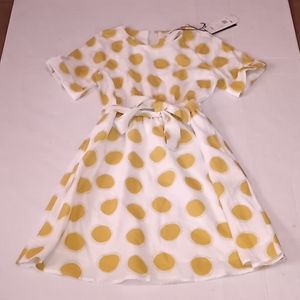 Polka Dotted Sun Dress W/ Belt Size XXS-XS